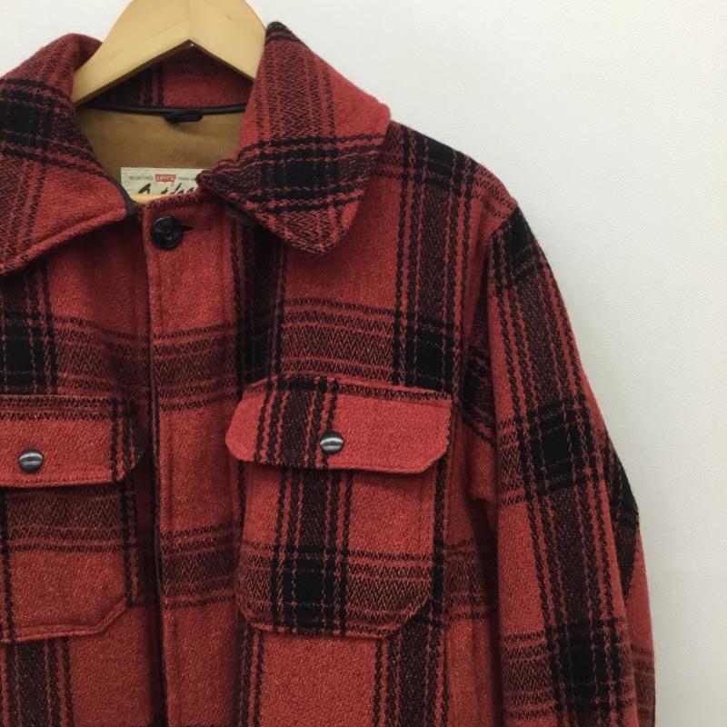 リーバイス Levi s ジャケット、上着 ジャケット、ブレザー M チェック 黒 / ブラック / X 赤 / レッド /  メンズ USED 古着 中古 10119981