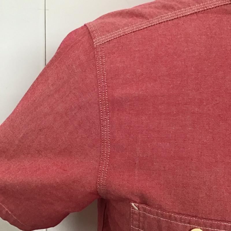 カーハート Carhartt シャツ、ブラウス 半袖 I014225 SS Clink Shirt S ロゴ、文字 桃 / ピンク /  メンズ USED 古着 中古 10113090