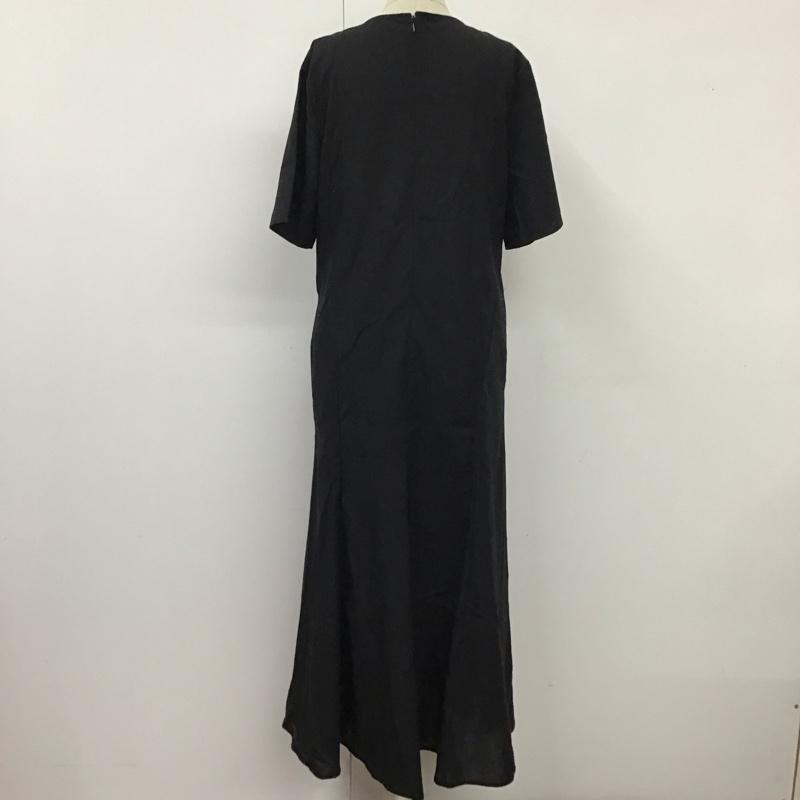 サニーレーベル Sonny Label ワンピース ロングスカート la25-26t703 半袖ロングワンピース フレアスカート FREE 無地 黒 / ブラック /  レディース USED 古着 中古 10117827