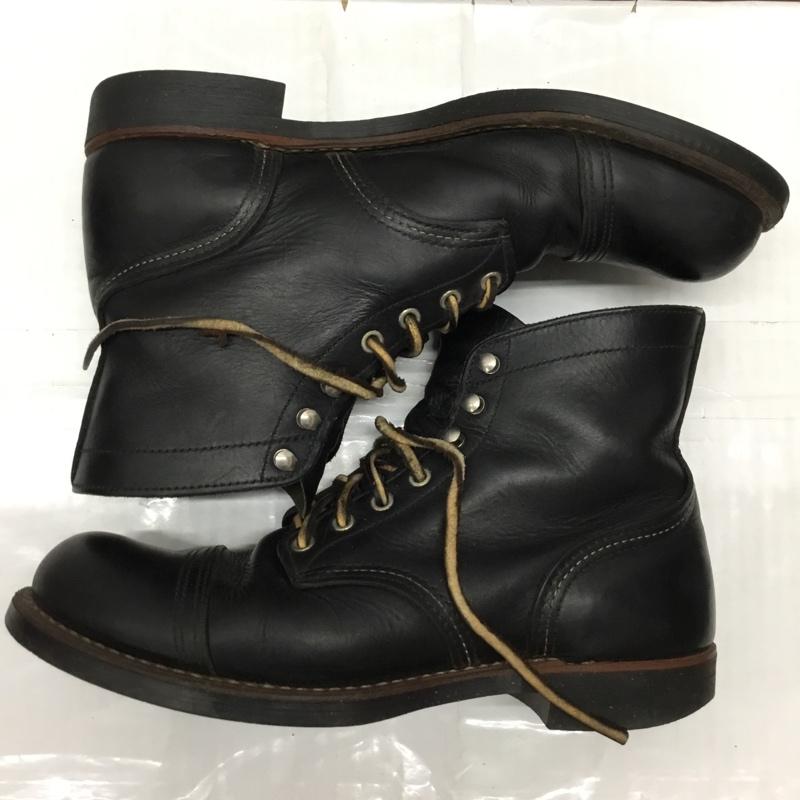 レッドウィング RED WING ブーツ 一般 8114 アイアンレンジ 26.5cm US：8.5 無地 黒 / ブラック /  メンズ USED 古着 中古 10113691