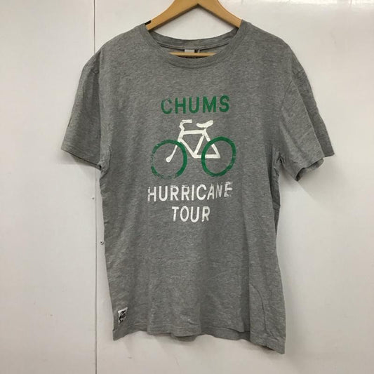 チャムス CHUMS Tシャツ 半袖 L プリント X ロゴ、文字 灰 / グレー /  メンズ USED 古着 中古 10130169