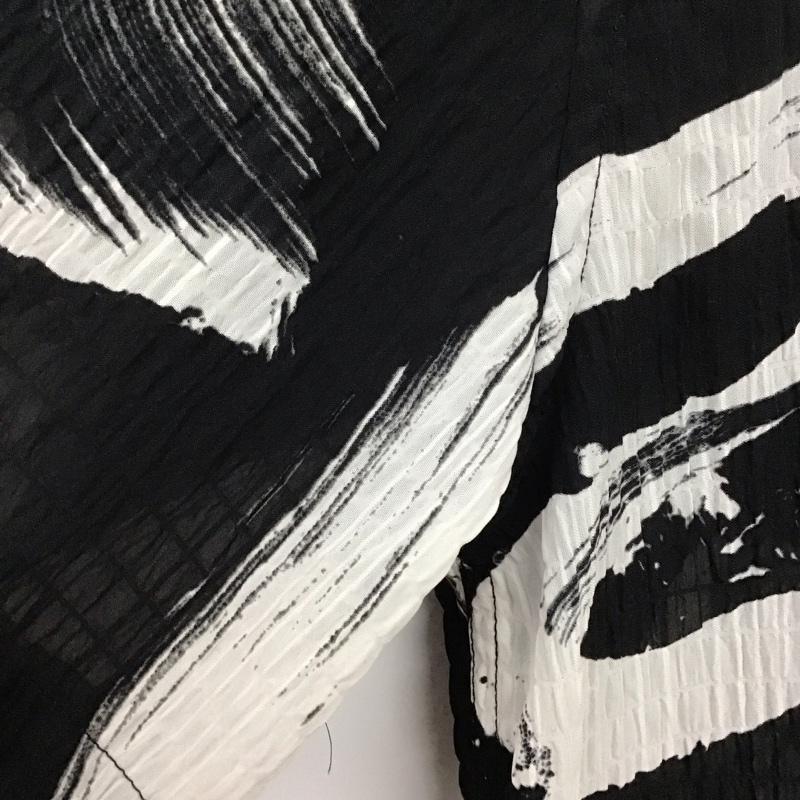 ザラ ZARA シャツ、ブラウス 半袖 半袖シャツ 総柄シャツ XL プリント 白 / ホワイト / X 黒 / ブラック /  メンズ USED 古着 中古 10130660