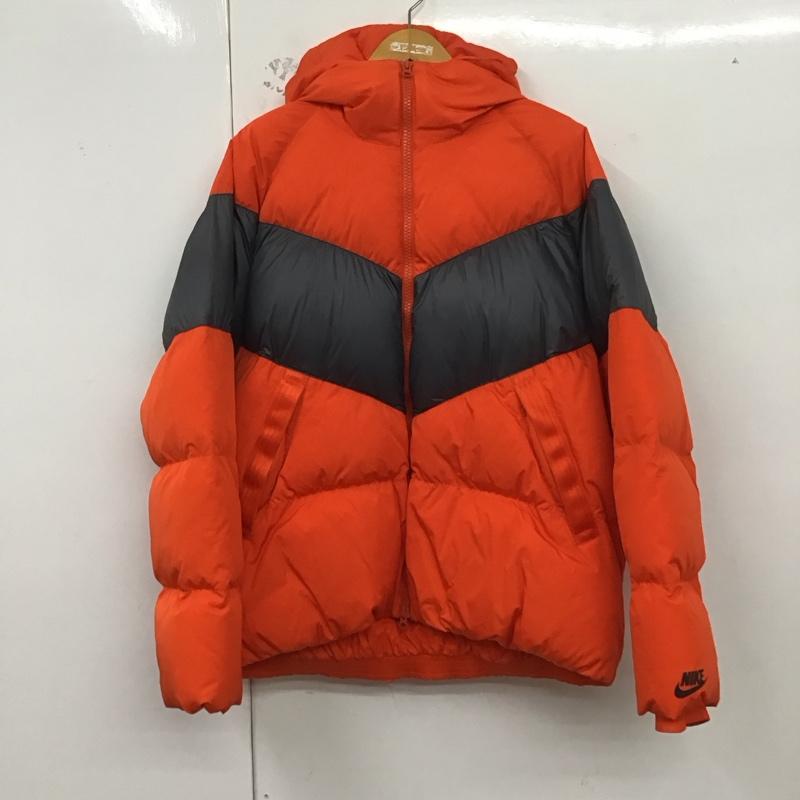ナイキ NIKE ジャケット、上着 ジャケット、ブレザー bv4720-891 フィルダウンフーディジャケット ダウンジャケット L 無地 橙 / オレンジ /  メンズ USED 古着 中古 10129602