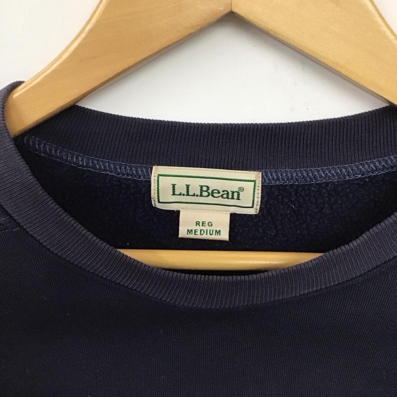 エルエルビーン L.L.Bean トレーナー 長袖 長袖トレーナー スウェット クルーネック プルオーバー M ロゴ、文字 紺 / ネイビー /  レディース USED 古着 中古 10132745