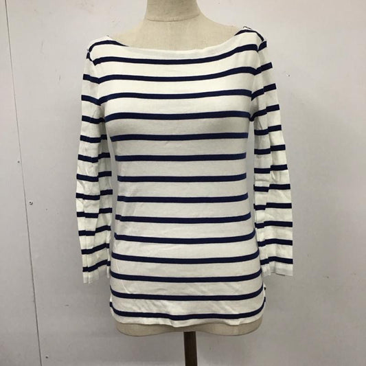 ポロラルフローレン POLO RALPH LAUREN カットソー 長袖 長袖カットソー クルーネックカットソー ロングスリーブカットソー プリントTシャツ XS ボーダー柄 白 / ホワイト / X 青 / ブルー /  レディース USED 古着 中古 10115971