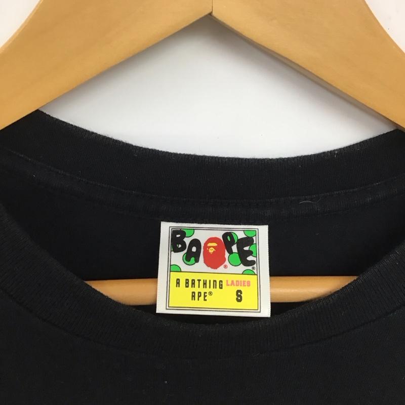 アベイシングエイプ A BATHING APE Tシャツ 半袖 001TEH302051X SHARK TEE シャーク S プリント 黒 / ブラック /  レディース USED 古着 中古 10133557