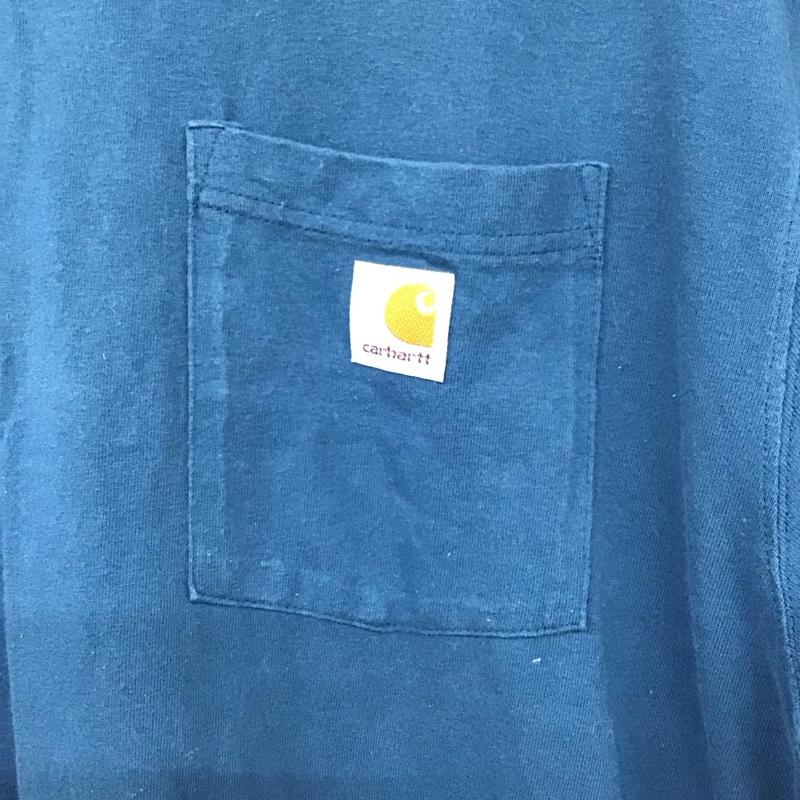 カーハート Carhartt Tシャツ 半袖 L 無地 青 / ブルー /  メンズ USED 古着 中古 10132033