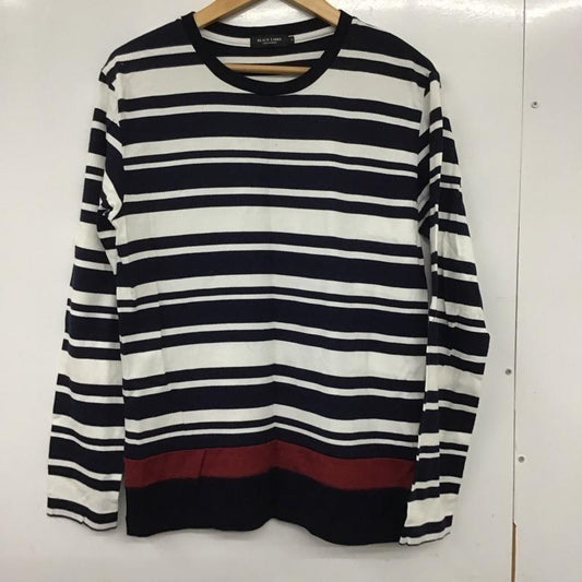 ブラックレーベルクレストブリッジ BLACK LABEL CRESTBRIDGE カットソー 長袖 長袖カットソー ボーダープリントカットソー クルーネック M ボーダー柄 白 / ホワイト / X 紺 / ネイビー /  メンズ USED 古着 中古 10132301