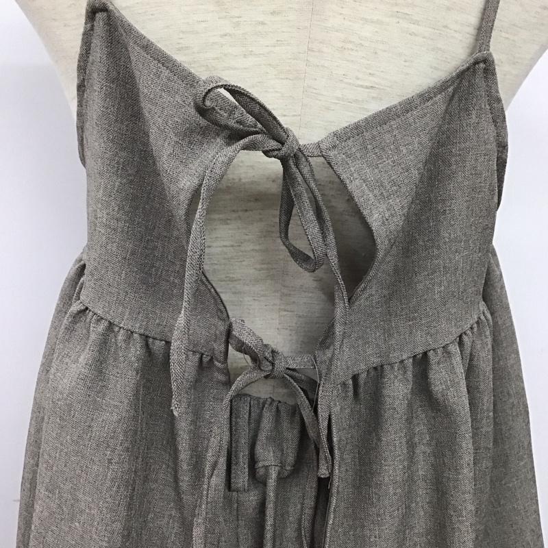 フリークスストア FREAK S STORE セットアップ セットアップ 1149248900288 リネンタッチ キャミ パンツ セットアップ リボンキャミソール S 無地 灰 / グレー /  レディース USED 古着 中古 10144436