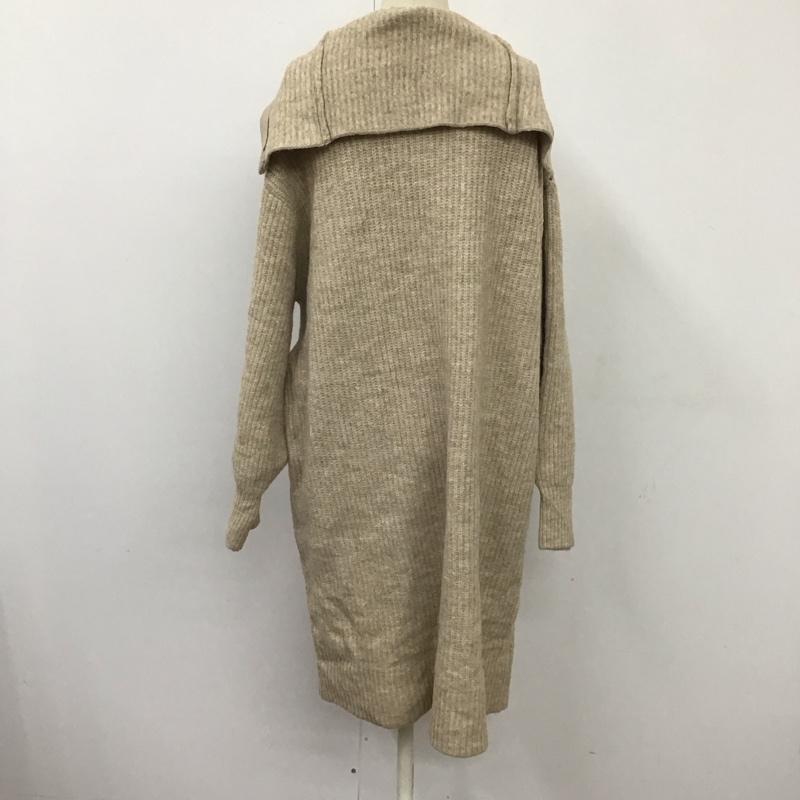 ナチュラルクチュール natural couture ワンピース ミニスカート 0322090890 ハーフZIPミニニットワンピース FREE 無地 ベージュ / ベージュ /  レディース USED 古着 中古 10115274