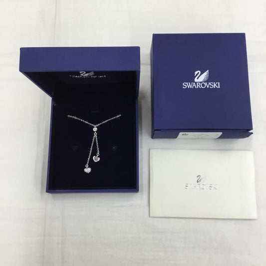 スワロフスキー SWAROVSKI アクセサリー ネックレス、ペンダント  桃 / ピンク / X 銀 / シルバー /  レディース USED 古着 中古 10139796