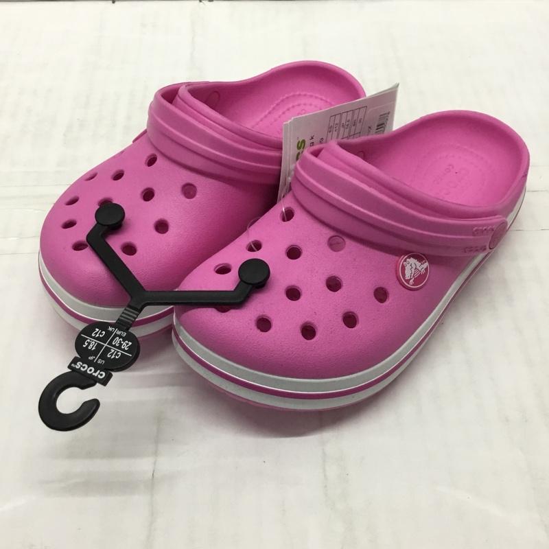 クロックス crocs シューズ シューズ crocbamd clog k 18.5cm 18.5cm 無地 桃 / ピンク /  ガールズ USED 古着 中古 10122297