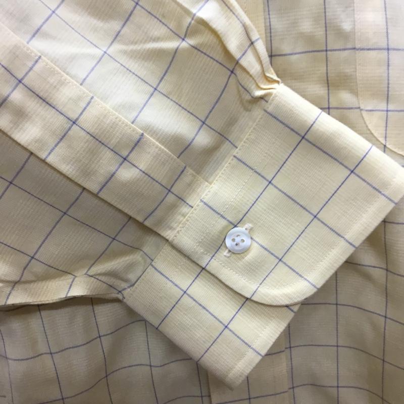 ブルックスブラザーズ BROOKS BROTHERS シャツ、ブラウス 長袖 ボタンダウン チェック 黄 / イエロー /  メンズ USED 古着 中古 10111374
