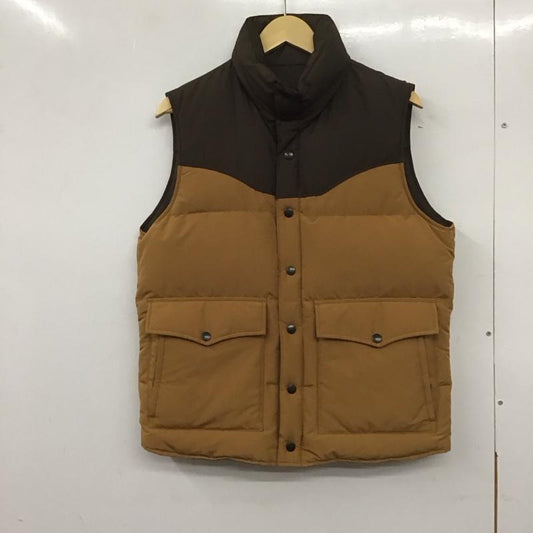 ユニクロ UNIQLO ベスト ベスト 317-024919 ダウンベスト リバーシブル L 無地 茶 / ブラウン / X キャメル / キャメル /  メンズ USED 古着 中古 10139477