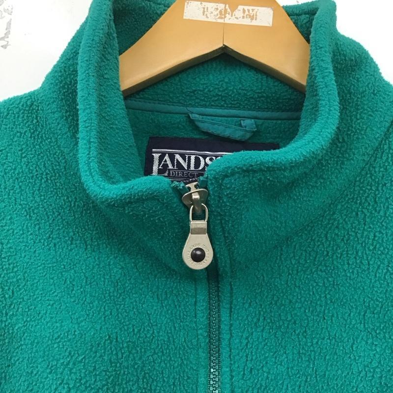 ランズエンド LANDS END ジャケット、上着 ジャケット、ブレザー ジップアップジャケット フリースジャケット アウター M 無地 緑 / グリーン /  メンズ USED 古着 中古 10129061