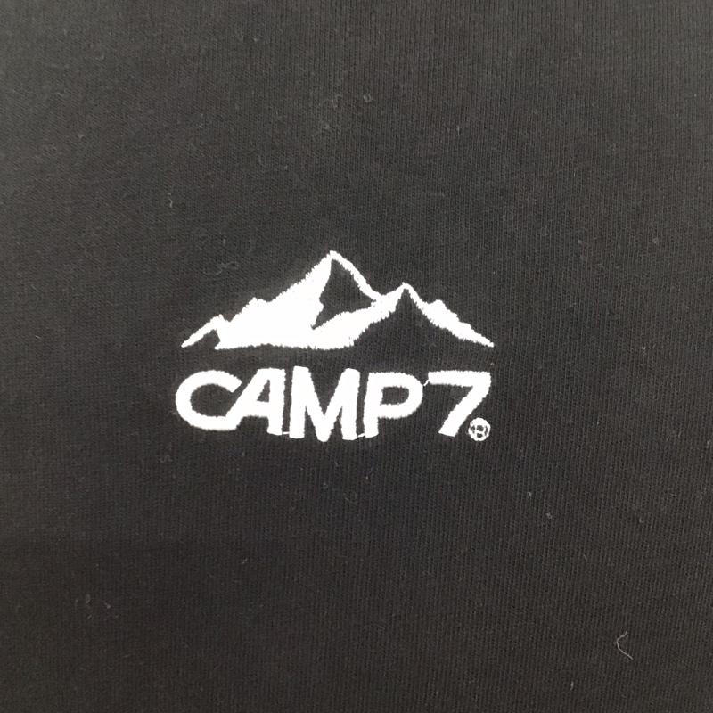 キャンプセブン CAMP7 カットソー 長袖 長袖カットソー 刺繍ロゴカットソー クルーネック M ロゴ、文字 黒 / ブラック /  メンズ USED 古着 中古 10126047