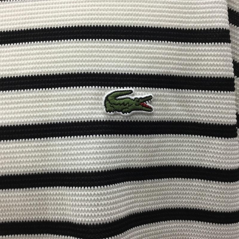 ラコステ LACOSTE カットソー 長袖 長袖カットソー クルーネックカットソー ロングスリーブカットソー 5 ボーダー柄 白 / ホワイト / X 黒 / ブラック /  メンズ USED 古着 中古 10120461
