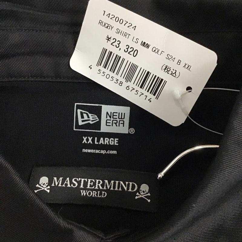 ニューエラ NEW ERA カットソー 長袖 長袖カットソー カラーシャツ プルオーバーシャツ mastermind XXL ロゴ、文字 黒 / ブラック /  メンズ USED 古着 中古 10130713