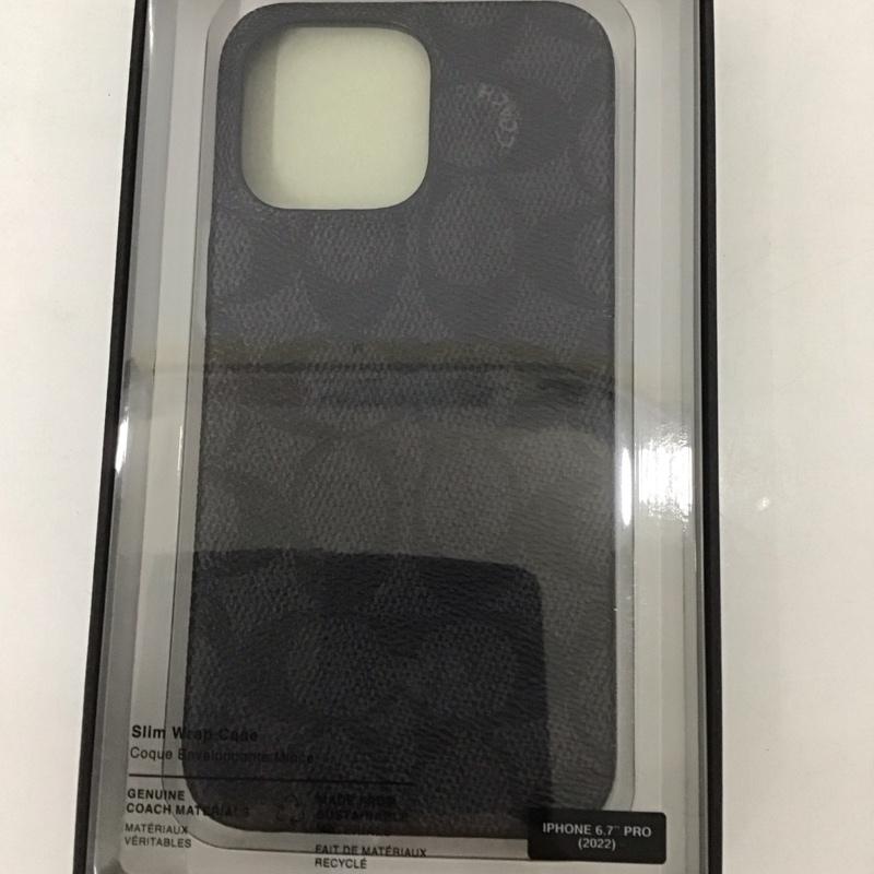 コーチ COACH ファッション小物 ファッション小物 CIPH-124-SCBLK iPhone14 Pro Max iPhoneケース SLIM WRAP CASE ロゴ、文字 黒 / ブラック /  レディース USED 古着 中古 10123028