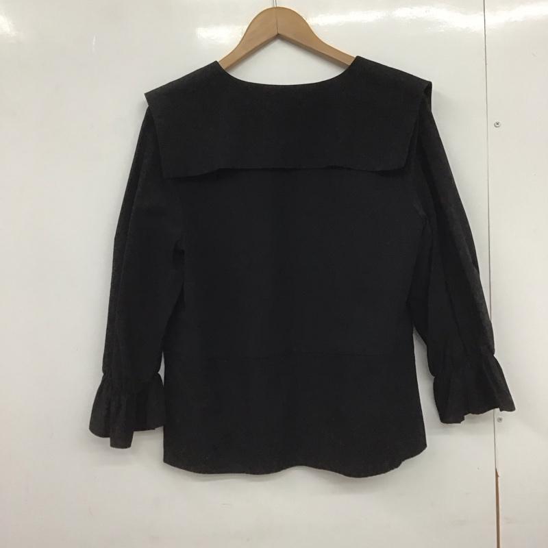 ザラ ZARA カットソー 長袖 S 無地 黒 / ブラック /  レディース USED 古着 中古 10148433