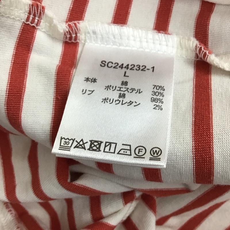 スタディオクリップ studio CLIP Tシャツ 半袖 SC244232-1 クルーネック L ボーダー柄 白 / ホワイト / X 赤 / レッド /  レディース USED 古着 中古 10118822