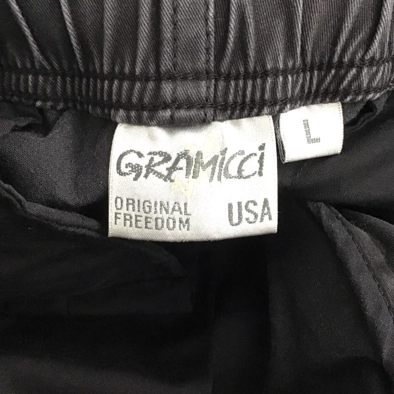 グラミチ GRAMICCI パンツ ワークパンツ、ペインターパンツ 8817-fdj ニューナローパンツ ワイドパンツ L ロゴ、文字 黒 / ブラック /  メンズ USED 古着 中古 10147000