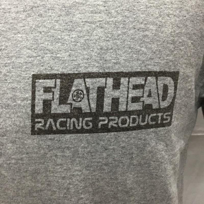 フラットヘッド FLATHEAD Tシャツ 半袖 38 プリント 灰 / グレー /  メンズ USED 古着 中古 10109608