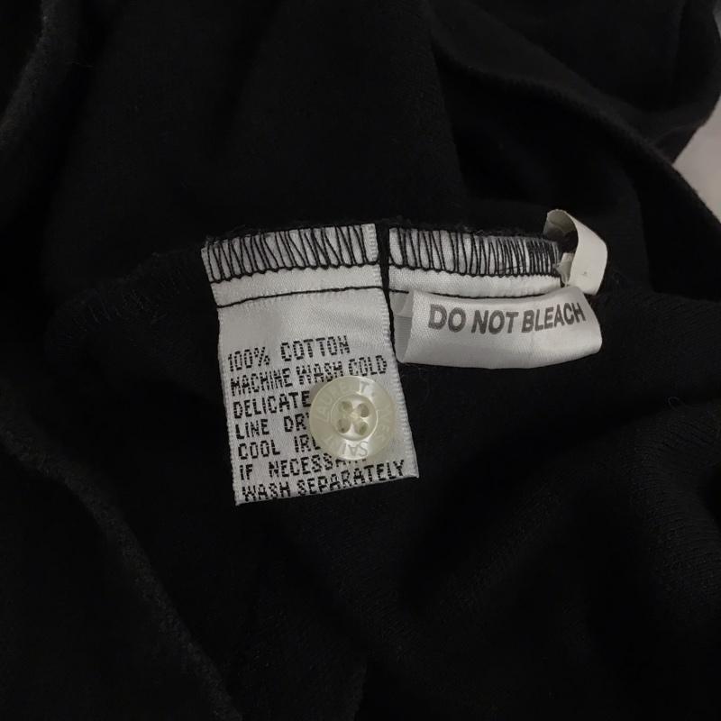 イヴサンローラン Yves Saint Laurent カットソー 長袖 長袖ポロシャツ 長袖カットソー カラーシャツ M ロゴ、文字 黒 / ブラック /  メンズ USED 古着 中古 10144967