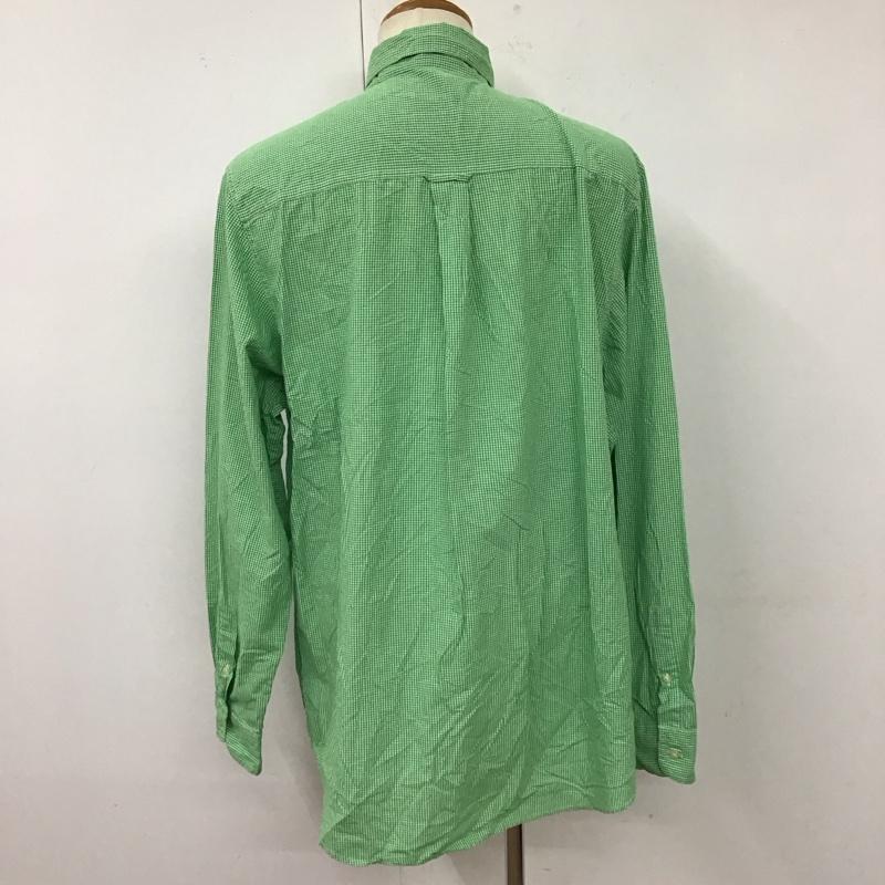 チャップス CHAPS シャツ、ブラウス 長袖 長袖シャツ カラーシャツ ポケットシャツ 長袖カットソー チェックシャツ L チェック 緑 / グリーン /  メンズ USED 古着 中古 10118268