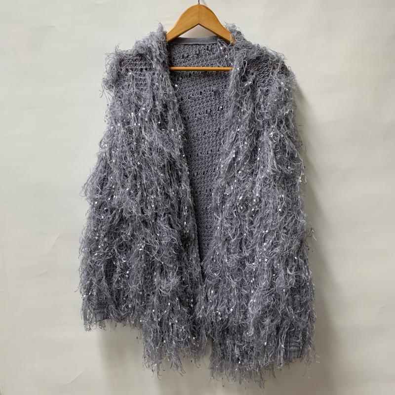 ワンアフター アナザー ナイスクラップ one after another NICE CLAUP カーディガン 長袖 2017 秋 autumn 830100 FREE  灰 / グレー /  レディース USED 古着 中古 10011842