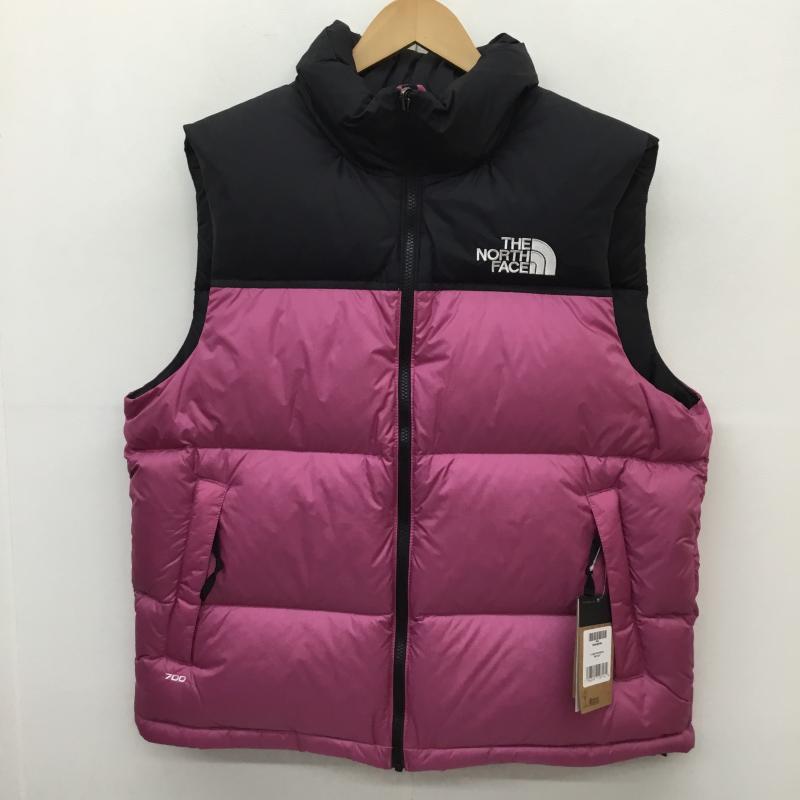 ザノースフェイス THE NORTH FACE×BEAMS ジャケット、上着 ダウンベスト NF0A3JQQ748-L　RETRO NUPTSE VEST　ヌプシ　ベスト L ロゴ、文字 X 刺繍 黒 / ブラック / X 桃 / ピンク /  メンズ USED 古着 中古 10125300