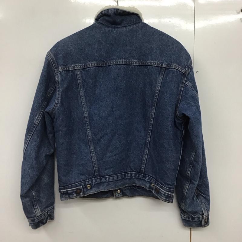 リーバイス Levi s ジャケット、上着 ジャケット、ブレザー デニムジャケット Gジャン アウター カジュアルジャケット 裏地ボア 80s XL ロゴ、文字 インディゴ / インディゴ /  ボーイズ USED 古着 中古 10140829