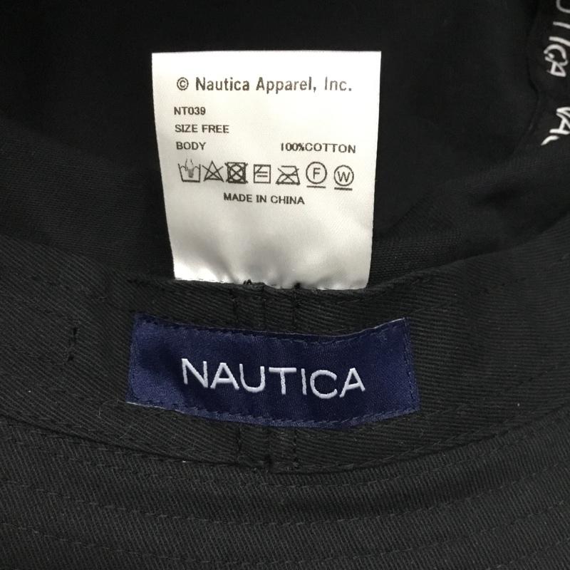 ノーティカ NAUTICA 帽子 ハット バケットハット ロゴ、文字 黒 / ブラック /  メンズ USED 古着 中古 10107898