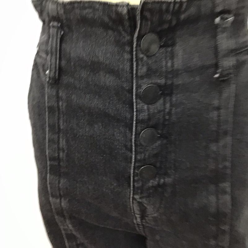 エモダ EMODA パンツ デニム、ジーンズ 042112471101-01 タックラインハイウエストジーンズ スリムパンツ S 無地 黒 / ブラック /  レディース USED 古着 中古 10122409