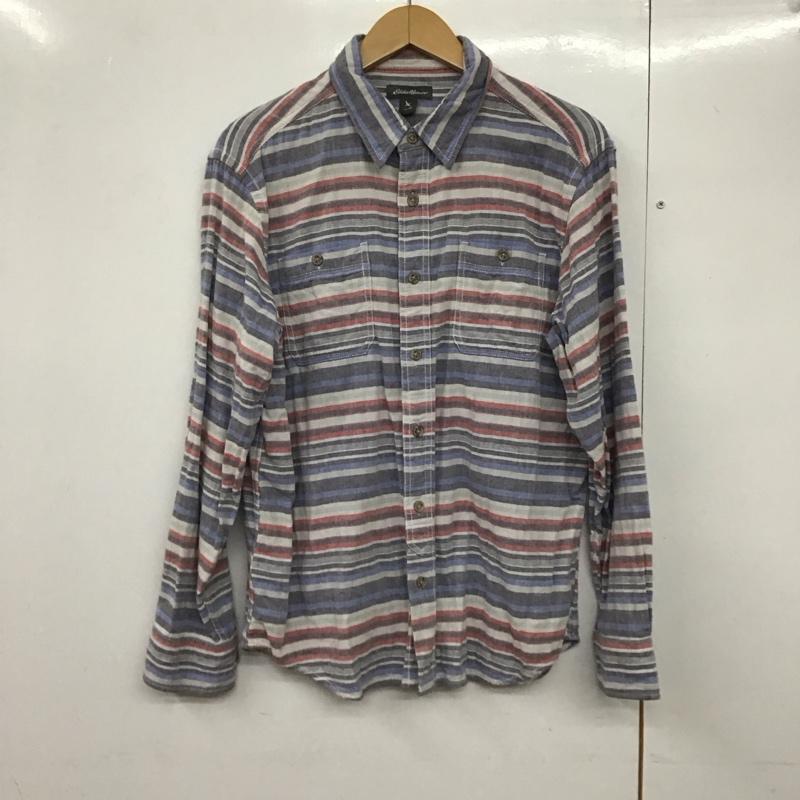 エディーバウアー Eddie Bauer シャツ、ブラウス 長袖 M ボーダー柄 マルチカラー / マルチカラー /  メンズ USED 古着 中古 10141190
