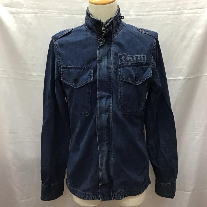 ジースターロゥ G-STAR RAW ジャケット、上着 ジャンパー、ブルゾン ジップアップジャケット ジャンパー ジャケット デニムジャケット M ロゴ、文字 インディゴ / インディゴ /  メンズ USED 古着 中古 10116196