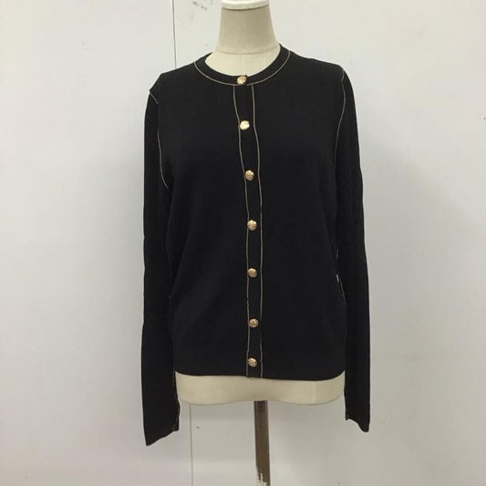 ザラ ZARA カーディガン 長袖 長袖ニットカーディガン リブニットカーディガン 前ボタン M 無地 黒 / ブラック /  レディース USED 古着 中古 10123857