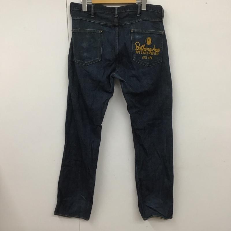 アベイシングエイプ A BATHING APE パンツ デニム、ジーンズ デニムパンツ ストレッチパンツ スリムパンツ カジュアルジーンズ M 無地 インディゴ / インディゴ /  メンズ USED 古着 中古 10107184