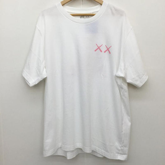 ユニクロ UNIQLO Tシャツ 半袖 KAWS カウズ XXL プリント 白 / ホワイト / X 桃 / ピンク /  メンズ USED 古着 中古 10113098