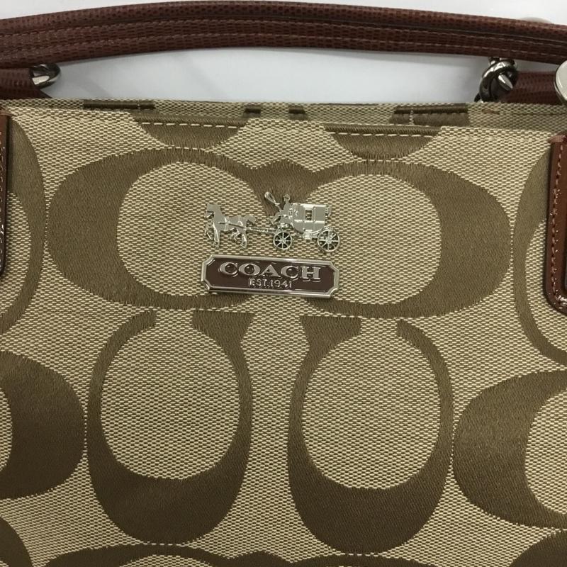 コーチ COACH トートバッグ トートバッグ F18738 シグネチャー ロゴ、文字 ベージュ / ベージュ /  レディース USED 古着 中古 10144338