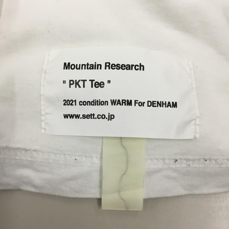 デンハム DENHAM Tシャツ 半袖 29211-3-51001 MOUNTAIN RESEARCH 半袖カットソー プリントTシャツ クルーネックカットソー M ロゴ、文字 白 / ホワイト /  メンズ USED 古着 中古 10115755