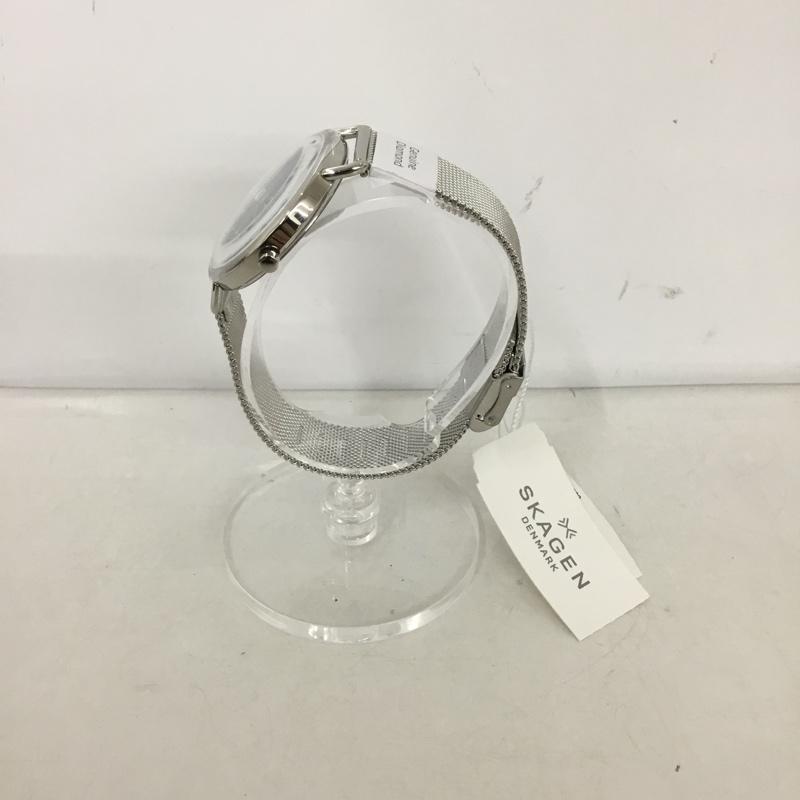 スカーゲン SKAGEN 腕時計 アナログ（クォーツ式） SKW2738 箱有 ロゴ、文字 紺 / ネイビー / X 銀 / シルバー /  レディース USED 古着 中古 10135145
