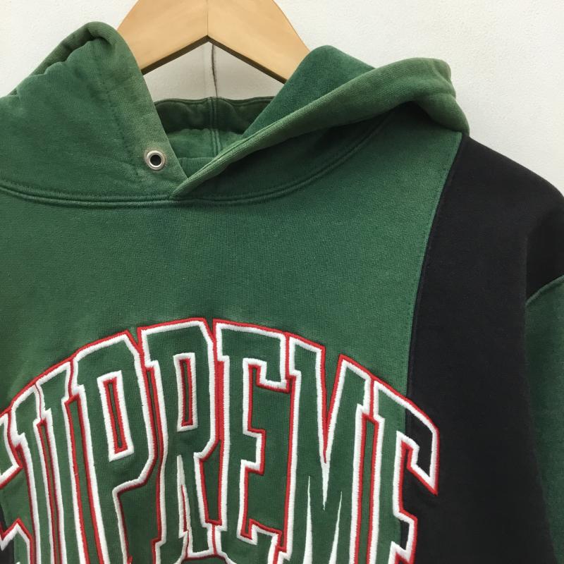 シュプリーム Supreme パーカー 長袖 FW19 Paneled Arc Hooded Sweatshirt L ロゴ、文字 黒 / ブラック / X 緑 / グリーン /  メンズ USED 古着 中古 10150029