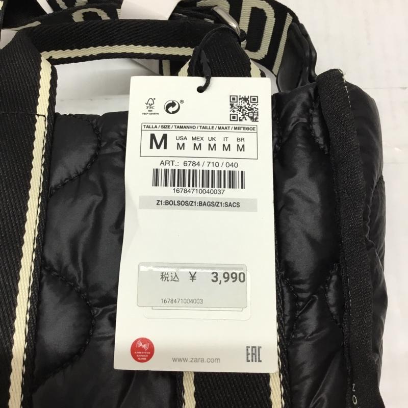 ザラ ZARA ショルダーバッグ ショルダーバッグ 6784 710 040 キルティングバッグ タグ付き ロゴ、文字 黒 / ブラック /  レディース USED 古着 中古 10110519