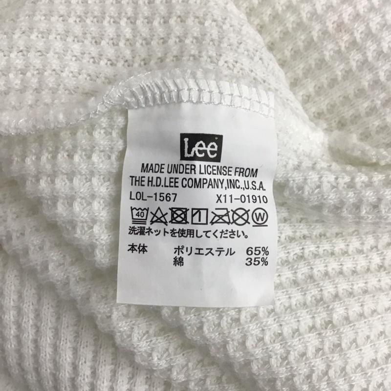 リー Lee カットソー 長袖 X11-01910 キーネック ワッフル サーマル L ロゴ、文字 白 / ホワイト /  メンズ USED 古着 中古 10122954