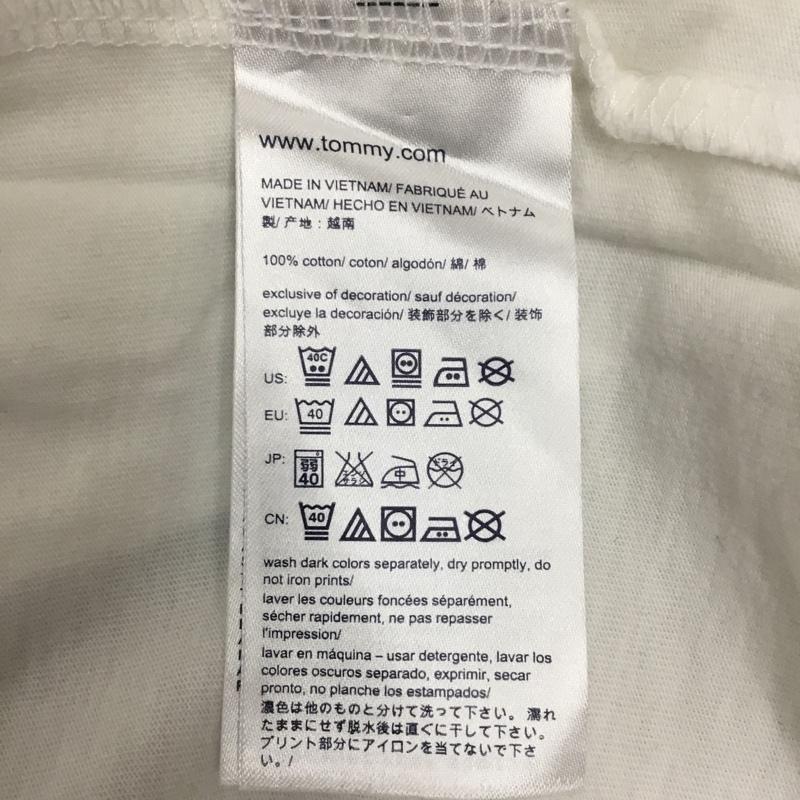 トミーヒルフィガー TOMMY HILFIGER Tシャツ 半袖 Vネック XXL ワンポイント 白 / ホワイト /  メンズ USED 古着 中古 10117175
