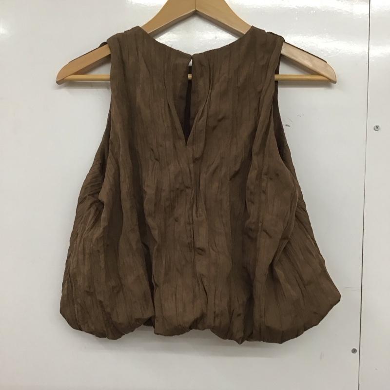 ザラ ZARA タンクトップ タンクトップ S 無地 茶 / ブラウン /  レディース USED 古着 中古 10144044