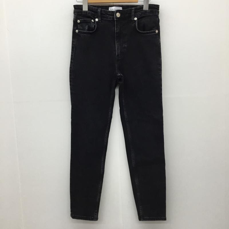 ザラ ZARA パンツ デニム、ジーンズ 36 無地 黒 / ブラック /  レディース USED 古着 中古 10139661