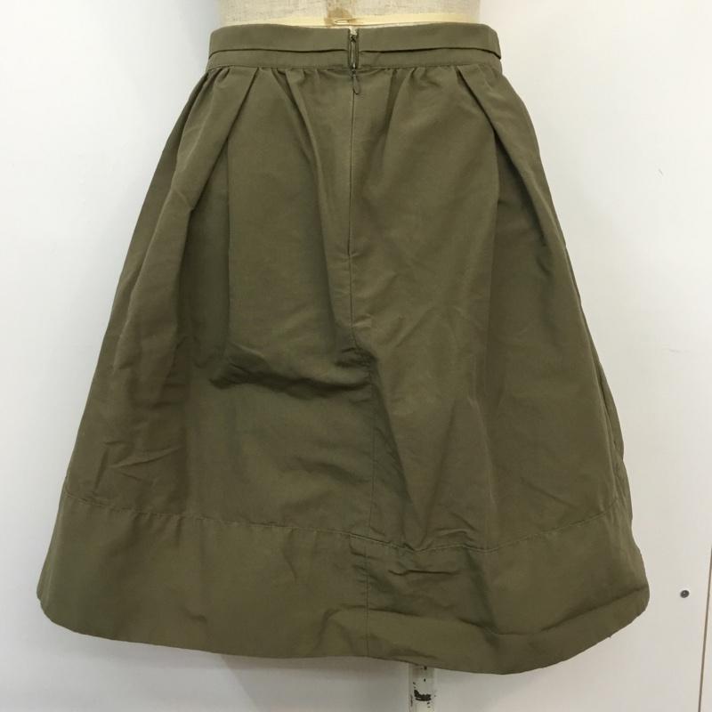 ロペピクニック ROPE  PICNIC スカート ひざ丈スカート フレアスカート 36 無地 カーキ / カーキ /  レディース USED 古着 中古 10045983
