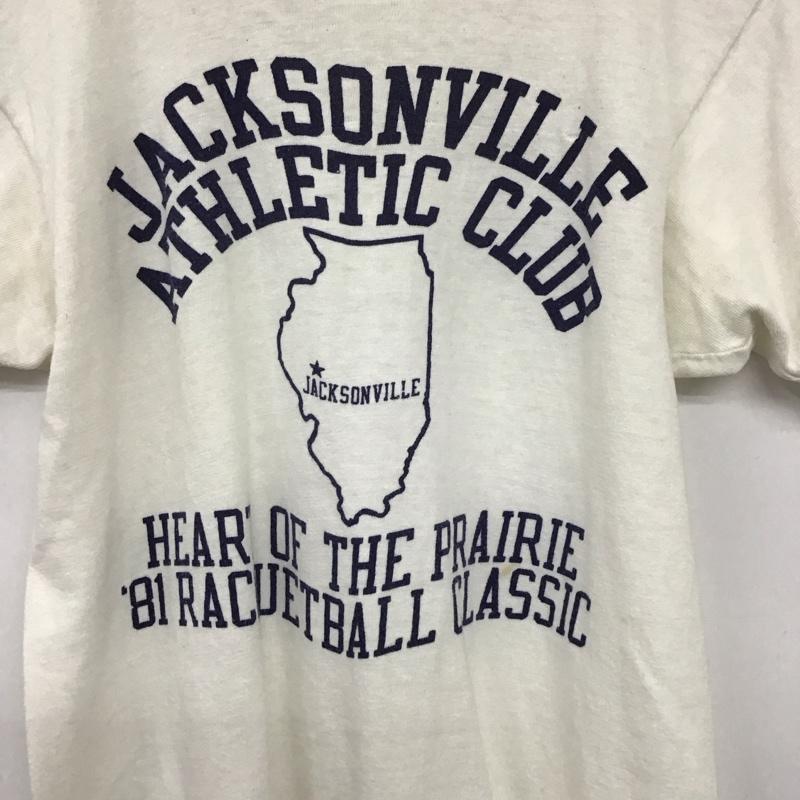 チャンピオン Champion Tシャツ 半袖 半袖カットソー プリントTシャツ クルーネックカットソー M プリント 白 / ホワイト /  メンズ USED 古着 中古 10132584